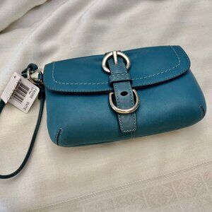 Vintage (2005) Coach Chunky Wristlet - Teal Blue - NWT